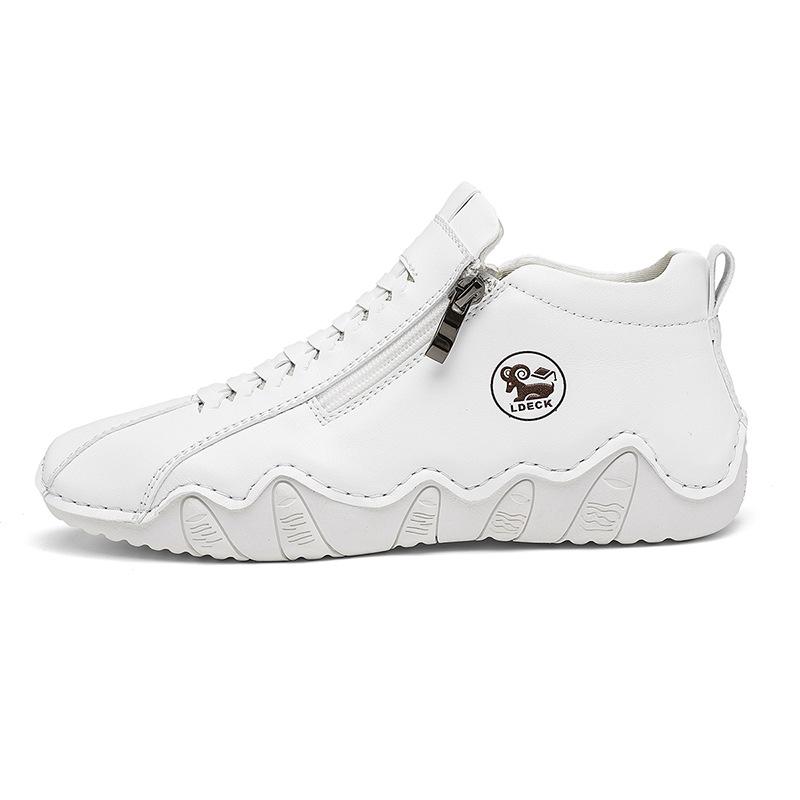 Popular women's shoes large size women's Martin boots medium top leather boots outdoor casual shoes women's short boots