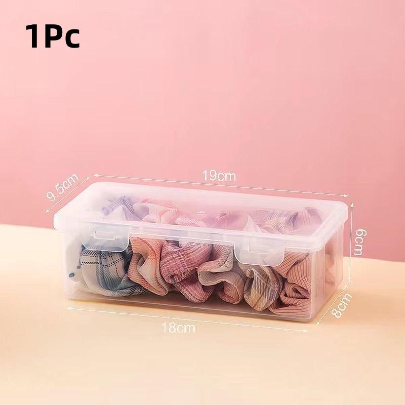

1Pc Stackable Transparent Hair Accessory Storage Box with Snap Lid - Dustproof, Waterproof, Plastic Organizer for Jewelry