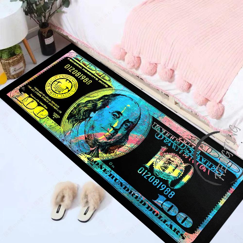 Hallway Entrance Doormat Dollar Money Pattern Living Room Floor Rugs Home Decor Kitchen Absorbent Carpet Anti Slip Bathroom Mat