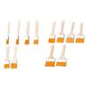 6pcs Art And Cleaning Brush Set With Sturdy Wooden Handle And Yellow Nylon Bristles Professional Art Supplies
