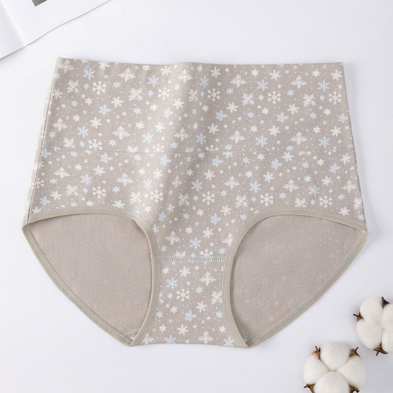 Women S High Waist Cotton Floral Briefs Long Crotch Antibacterial Underwear