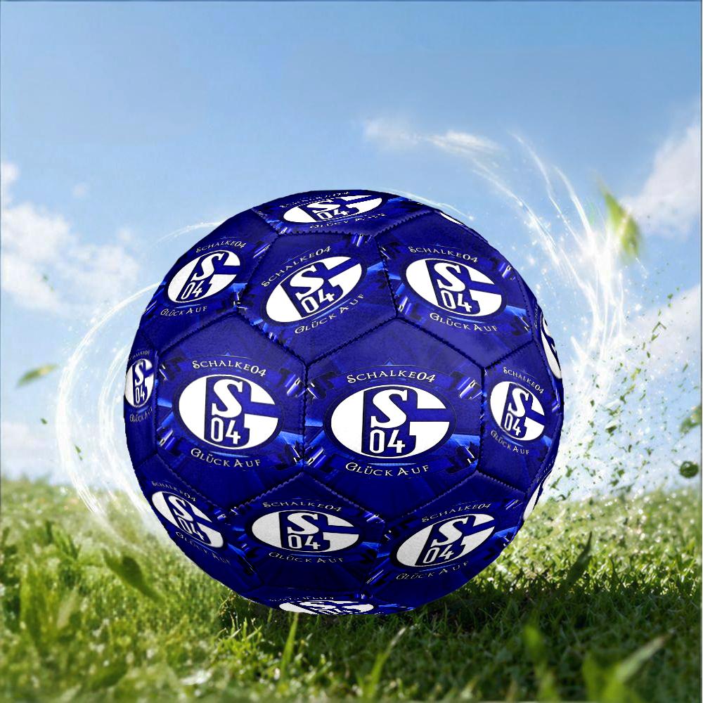 Shining Star Of Fc Schalke Size 5 Soccer Ball,Indoor/Outdoor Suitable for Training Matches Tournaments Practice Games Perfect Gift for Fan