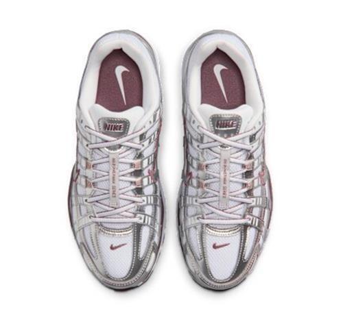 BV1021-110 Nike P-6000 White Metallic Silver Black Tattoo (Women's)