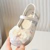 Little Girls Soft Leather Shoes Kids Mary Janes Embroidery Flowers Traditional Chinese Style Princess Hanfu Shoes Child H06135