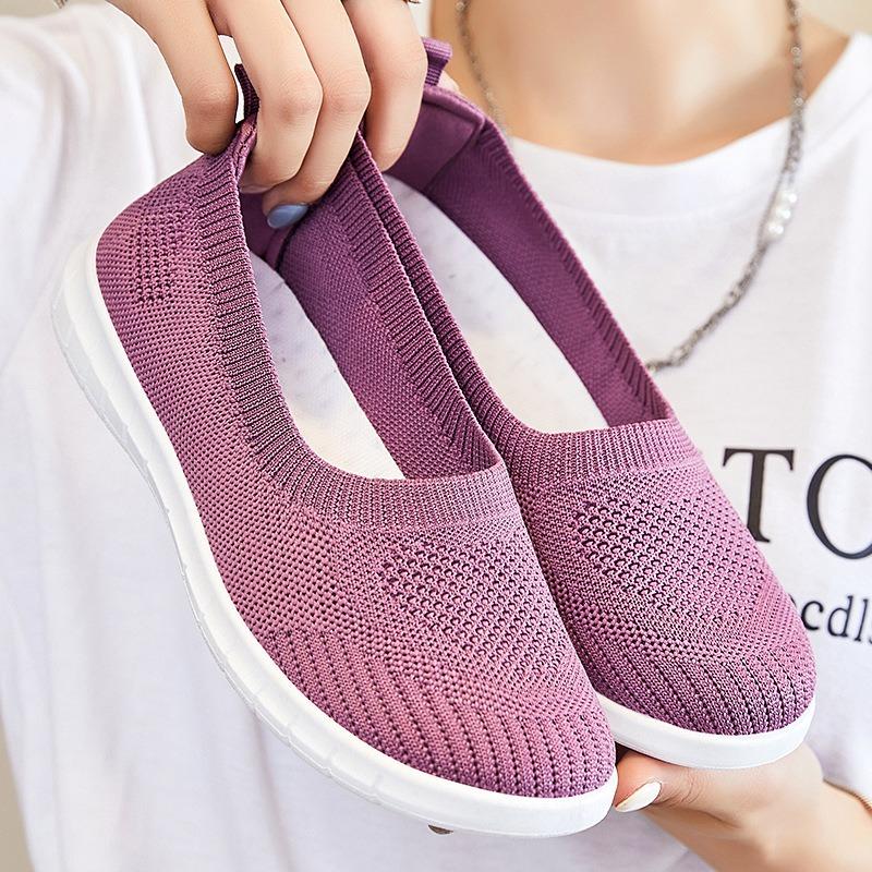 Shoes new women's shoes casual flat single shoes one pedal breathable soft sole Beijing cloth shoes women