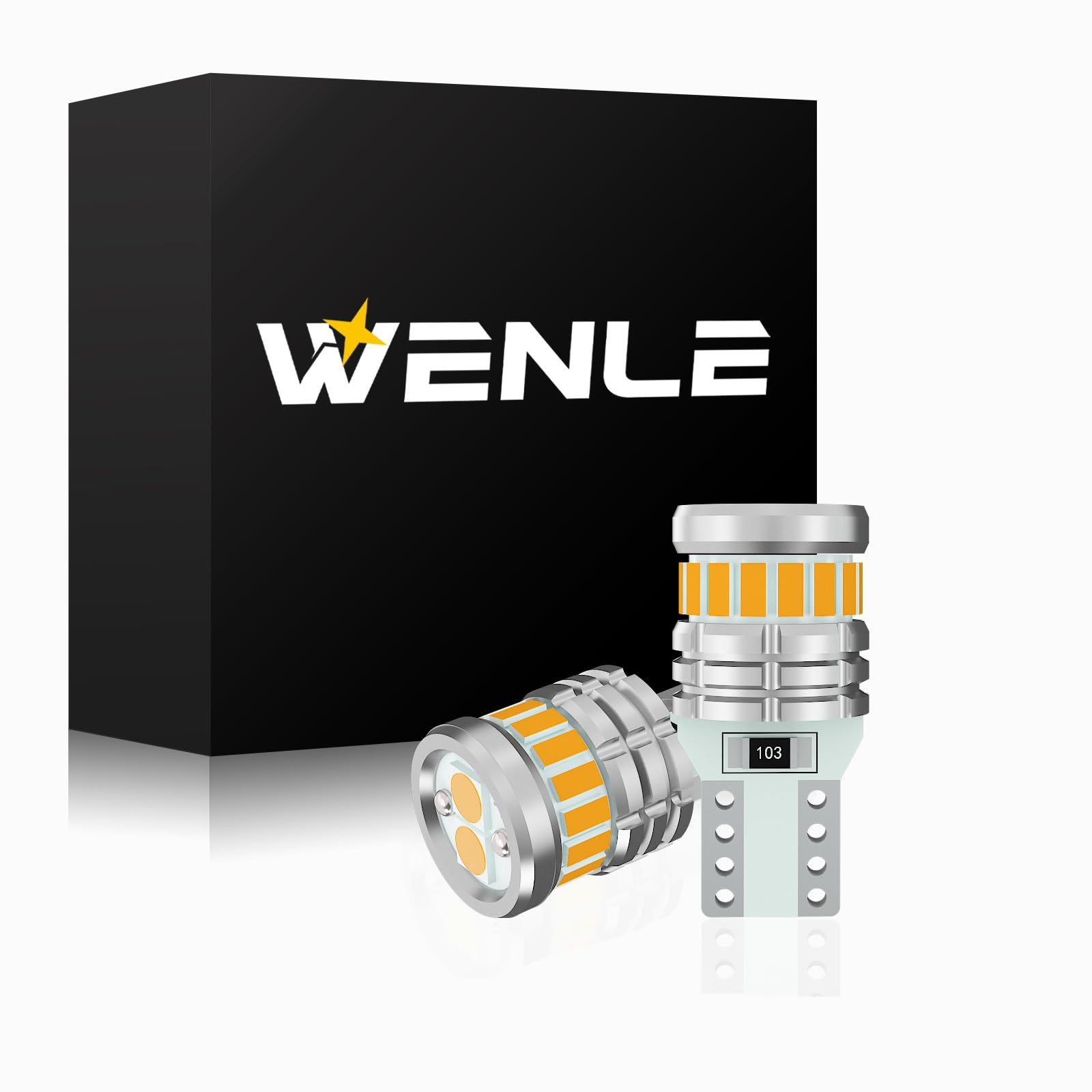 WENLE Bakugou T10 LED Side Turn Signal Amber License Lamp T10