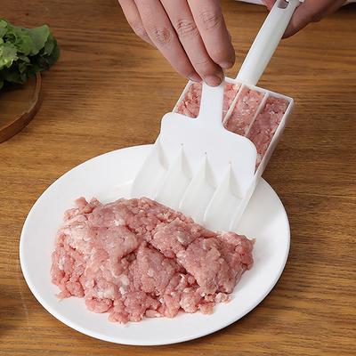 1 buc set de aparat de chifteluță din plastic, pește prăjit, carne, carne, bile, matriță, linguriță, unelte pentru carne, accesorii de bucătărie, accesorii pentru gătit