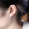 Fashion Men Women Silver Plated Smooth Round Hoop Huggie Earrings Jewelry Gift
