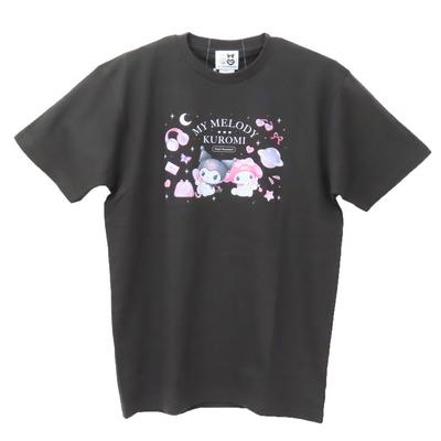 My Melody Kuromi Pastel Dreamland T-shirt Black L Size