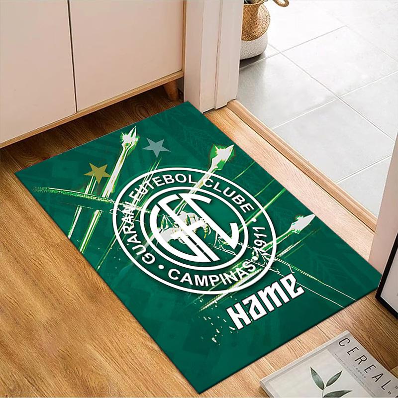 Custom Name Guarani FC Crest Rug Game Carpet, Floor Mat for Bedroom Living Room Entryway Rug, Home Decor Idea Gift for Christmas birthday