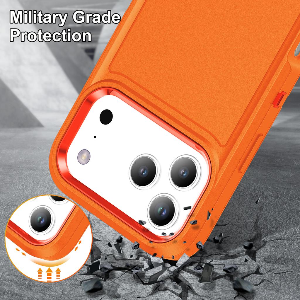 3IN1 Hybrid Military Anti-Shock Phone Case for IPhone 17 17Pro 17 Air 17 Pro Max Heavy Duty Shockproof Armor Kickstand Cover