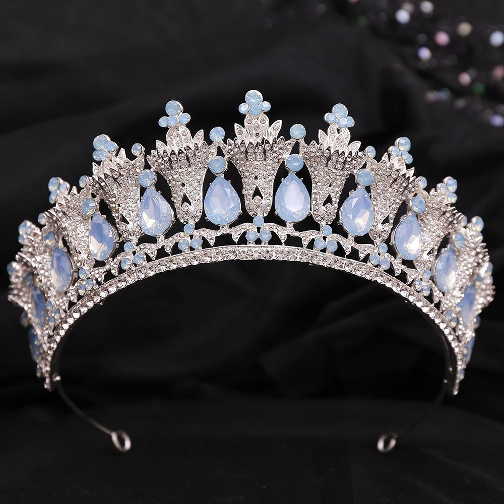 Atmospheric Wedding Headwear Large Crown Baroque New Retro Rhinestone-encrusted Hair Accessories Bridal Crown