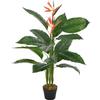VidaXL Artificial Strelitzia Plant with Pot Red 100 Cm
