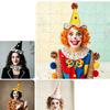 Upright Mini Party Clown Hat Accessory with Preassembled Headband for Quick Party and Costume Outfit Finishing and Styling
