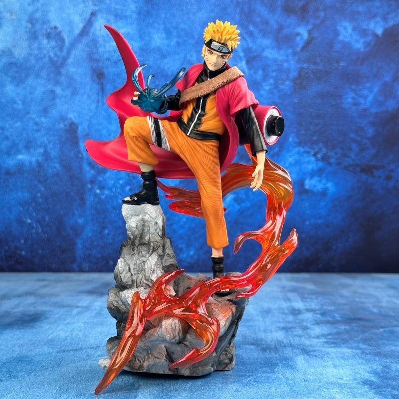 23cm Naruto Anime Figure Uzumaki Naruto Uchiha Sasuke Action Model Pvc Statue Desktop Ornament Collection Toys Gift