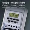 TNCE 30A Timer Switch Waterproof 220V time controller set to seconds 32 groups of timer on and off for light water pump3