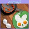 Adorable Rabbit Shaped Silicone Egg Mold For Perfectly Shaped Omelets And Fried Eggs