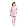 [K's Eye] Women's Pajamas, Long Sleeve, Open Front, Winter, 100% Cotton Filling, Knit Quilt Fabric, Warm and Skin-friendly, Floret Print, Nightwear,
