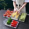Practical Stackable Kitchen Fridge Organizers Bins Storage Container With Clear Lid for Food Storage Organization
