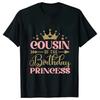 Birthday Princess T-shirt DAD MOM Brother Sister Family Gathering Birthday Party Tshirt Aesthetic Clothing