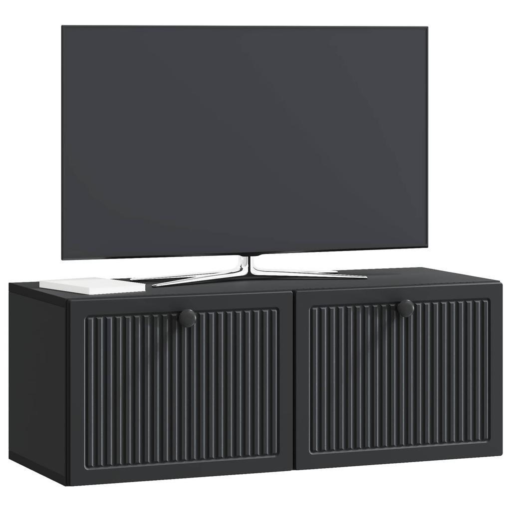 Wall Mounted TV Cabinet Black 78.5 X 31 X 30 Cm