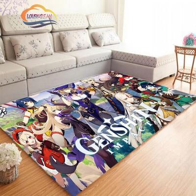 Jeux d'aventure en monde ouvert Genshin Impact Tapis de personnage tapis de cosplay tapis à motifs série SIAO ou TARTAGLIA et Kaedehara Kazuha