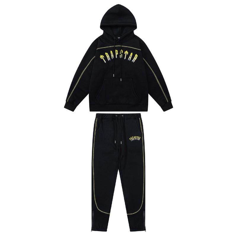 Streetwear Hooded Sweatshirt Set Loose Fit Embroidery Winter Casual Top Youth