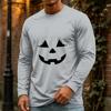 Men's Halloween Long Sleeve Neck Casual Top for Party
