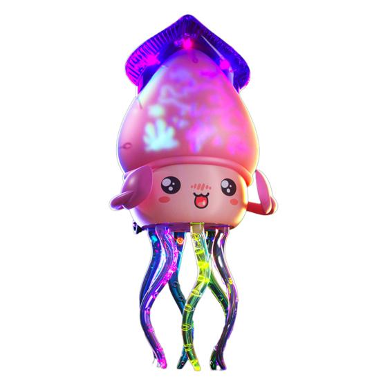 Electric Dancing Octopus Toy with LED Lights Music Obstacle Avoidance Octopus Toy Toddlers розовый