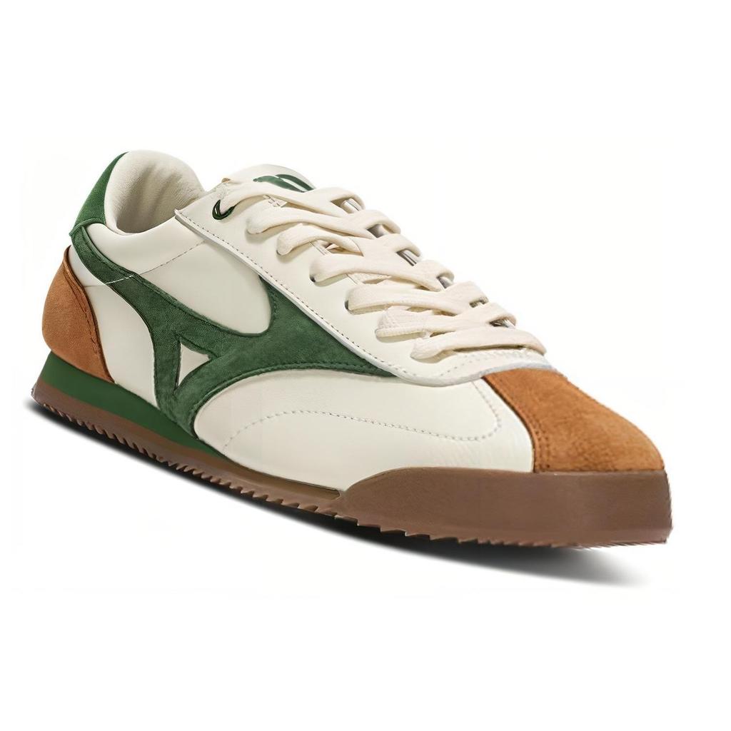 Mizuno LG 60S Leather Comfortable Vintage Simple Versatile Non-Slip Wear-Resistant Low-Top Casual Shoes Unisex Casual Shoes Gray Green D1GH230305