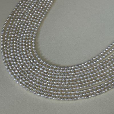 Natural Freshwater Keshi Pearls (3-4mm) - High Luster, Minimal Blemishes, Ideal for DIY Necklace Crafting