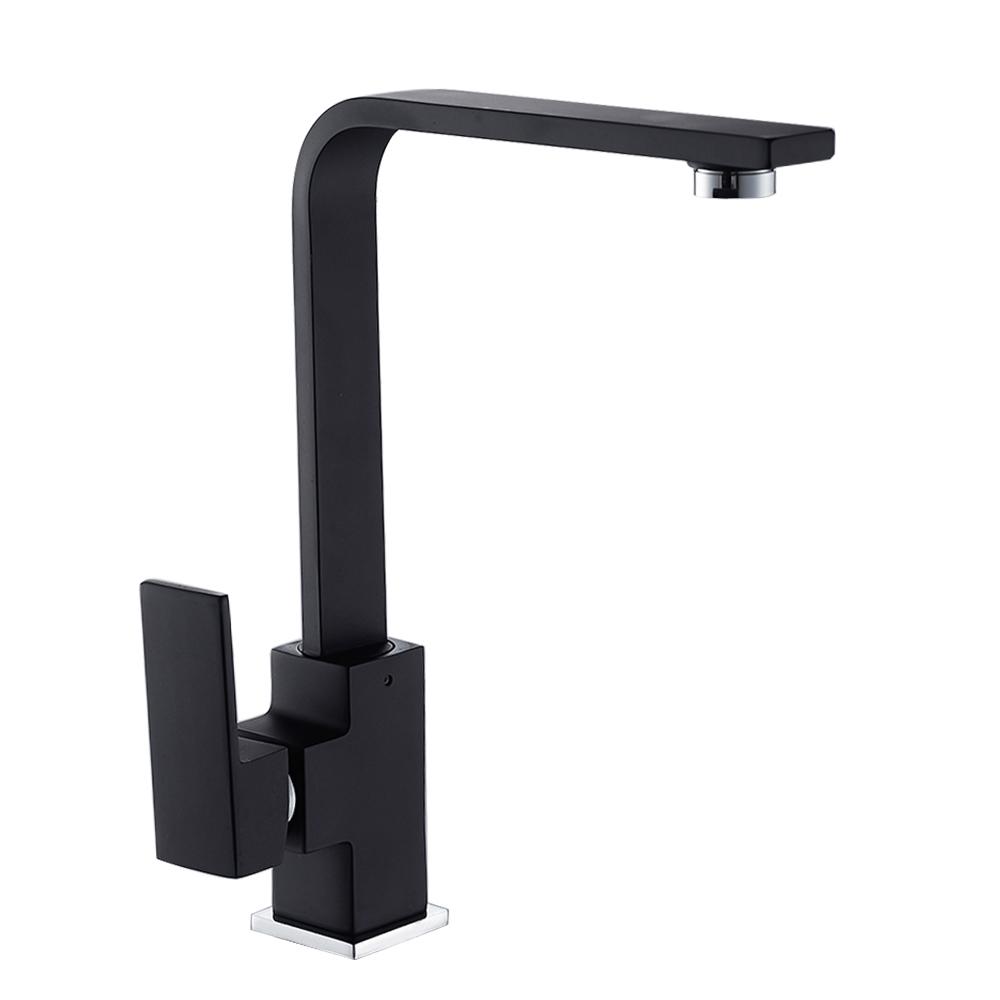 

Смеситель для раковины в ванной комнате, однорычажный, металлический, для раковины, долговечный и прочный, современный, водосберегающий, краны для раковины для ванной комнаты, кухни Height about 265mm чёрный