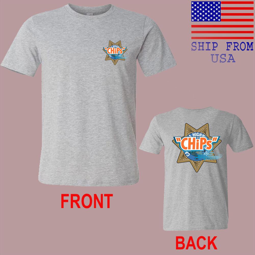 Chips Retro Police Movie Men#039;s Black Size S5XL Unisex T-Shirt M