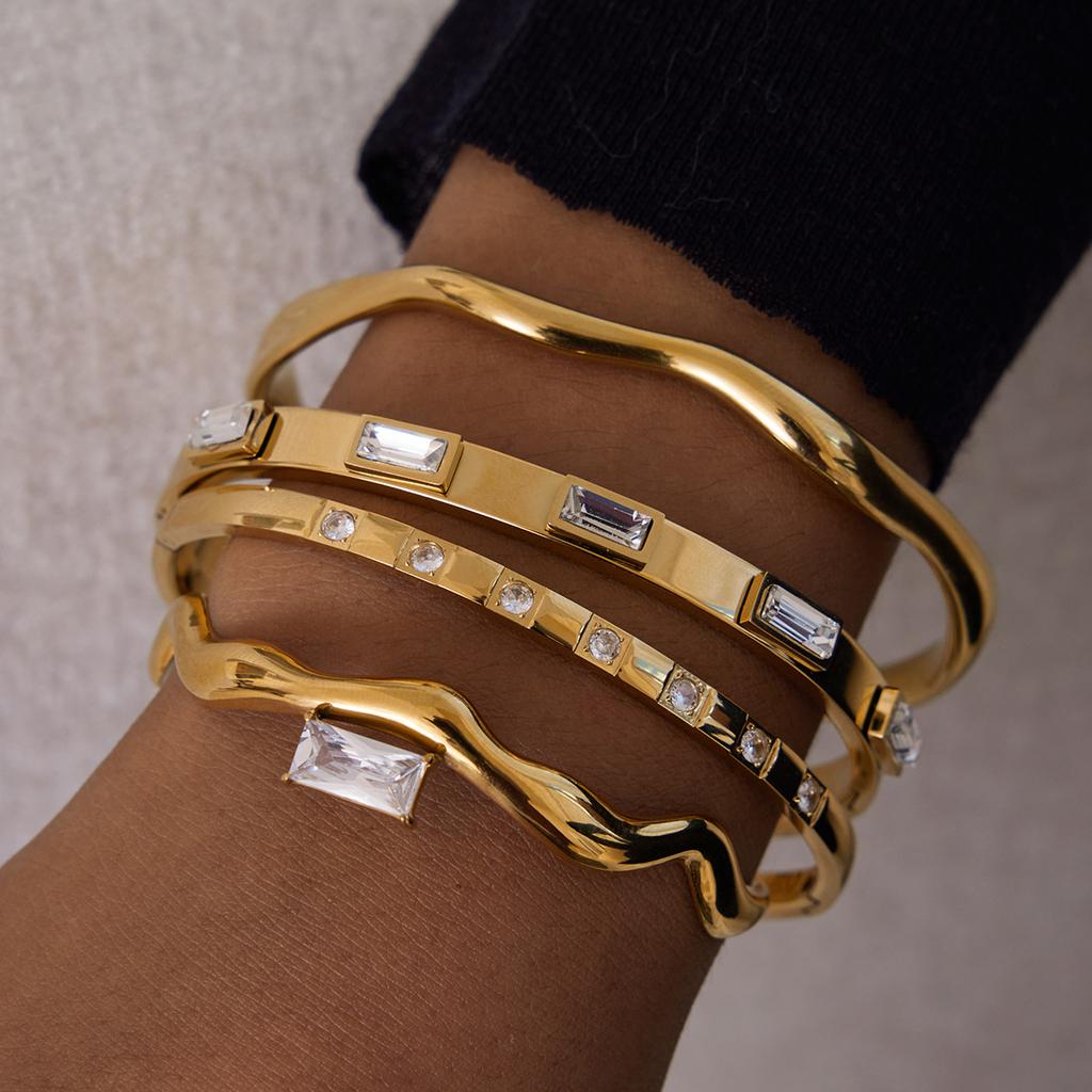 JYL TS Bracelet  Shine Open Cuff Enhances Radiance & Fortune