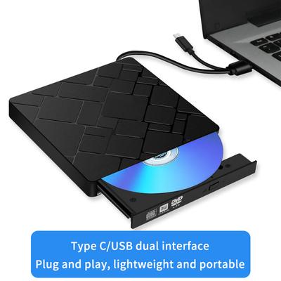 Typec+Usb 3.0 External Blu-Ray Drive Cd24X High-Speed Drive Tools And Burning Writer Adapter Dvd Cd External Multi-Function A3Y9