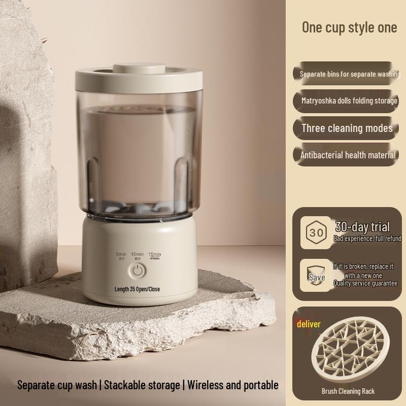 

2026 Mini Travel Washing Machine with LED Display - Large Capacity for Underwear