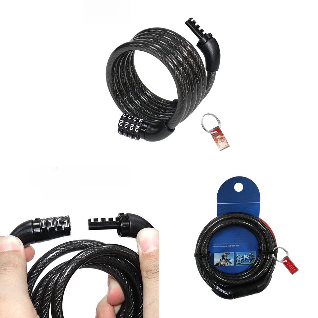 Bicycle Lock With Password Steel Wire For Mountain Bike Security And Theft Prevention