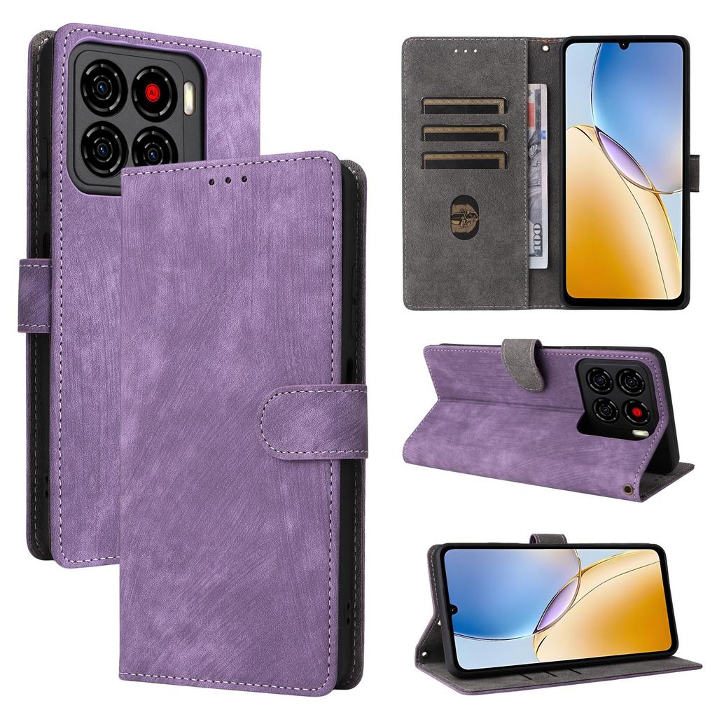 Flip Cover für ZTE Blade A56 PU-Leder Ganzkörperschutz [RFID-Blockierung] Handyhüllen Brieftaschenkoffer