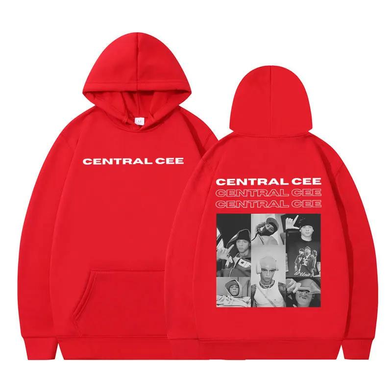 Rapper Central Cee Vintage Fashion Printed Hoodie Men Women Long-sleeved Winter Harajuku Hip-hop Pullover Oversized Sweatshirt