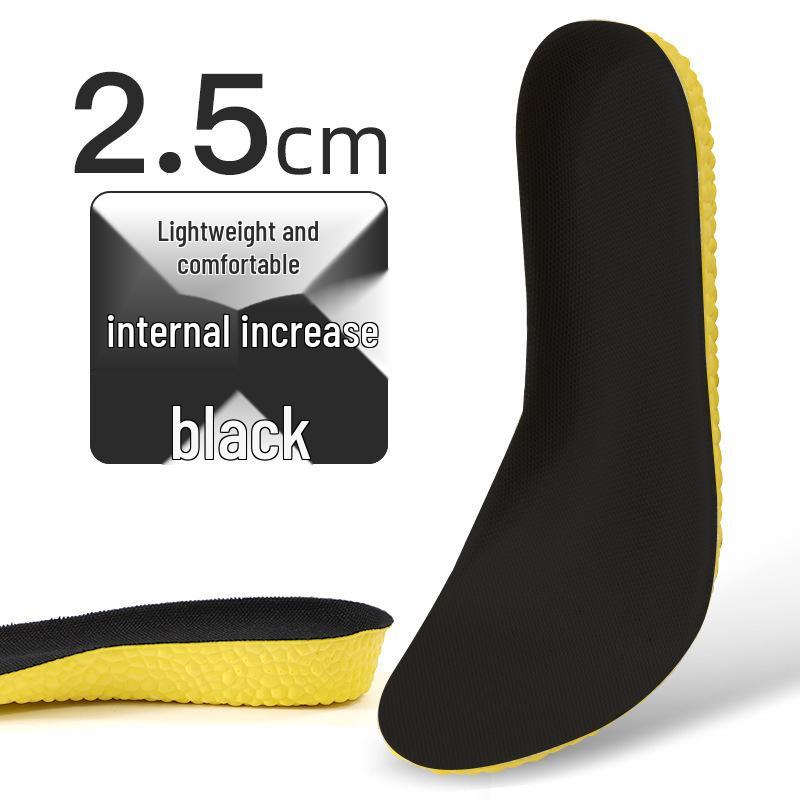 Latex Height Boost Insoles for Men & Women: Invisible, Breathable, Sweat-Absorbing, Shock-Absorbing, Full-Length Comfort Pad