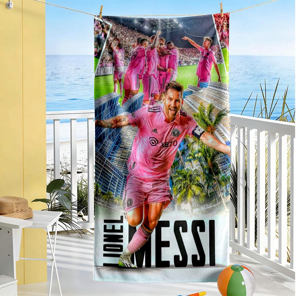 Messi no. 10 Teli da Spiaggia Super Morbidi e Assorbenti Comodi Leggeri Perfetti per Viaggiare Yoga Campeggio e Nuoto