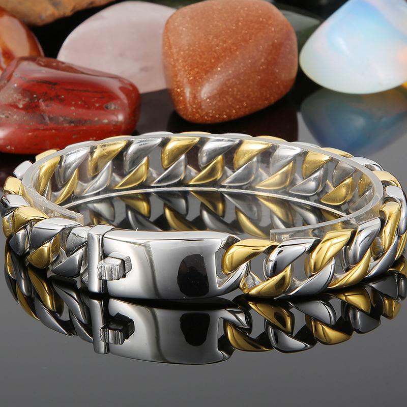 Pánský náramek 12 mm široký řetízek z nerezové oceli s přívěsky na ruku pro muže, vintage pánské šperky, doplňky