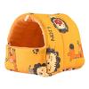 Hamster Nest Semi-closed Design Pet Hideout Healthy Pretty Cartoon Hamster Rat Hammock Nest Bed for Hedgehog