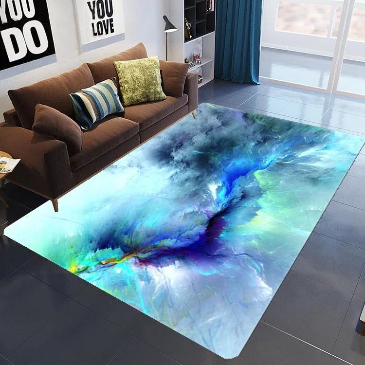 3D Galaxy Space Star Non-Slip Carpet for Bedroom Living Room Bathroom Decorative Floor Mat Door Mat