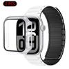 Silicone Strap+Case For Apple Watch Ultra 3/2/1 49mm 11 10 46mm 42mm Magnetic Band iWatch 9 8 7 45mm 41mm 6 5 SE 44mm/40mm Cover