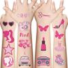 New Pink Girl Party Tattoo Stickers Waterproof Party Party Gift Funny Face Stickers