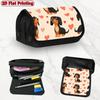 1pc Dachshund Design Double Layer Flip Pencil Case-Multi Layer Flip Cover Design, Storage Bag, Zipper Closure, Suitable for Schools, Offices, And Trav