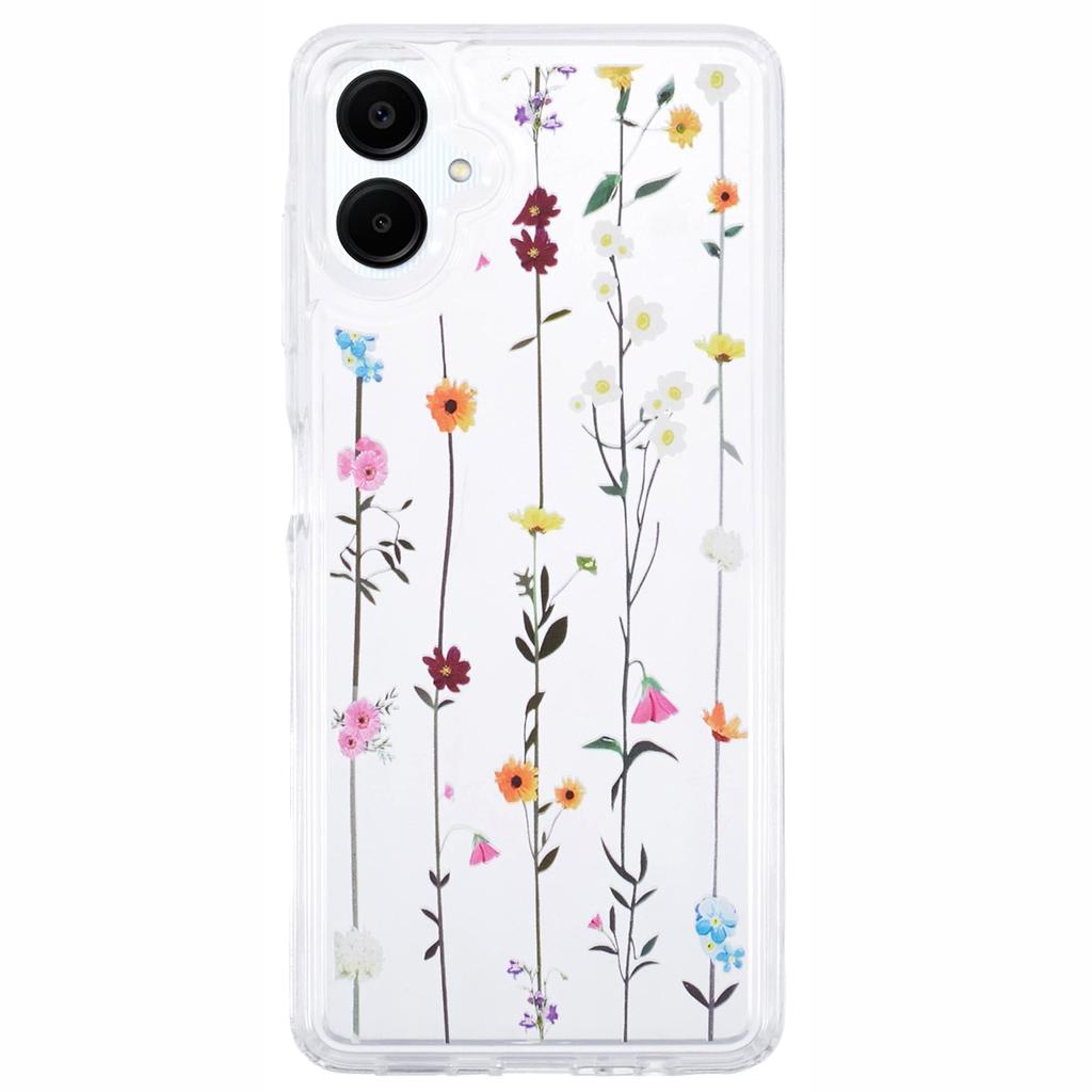 For Samsung Galaxy A06 4G Case TPU Flower Printing Pattern Air Cushion Design Protective Cover