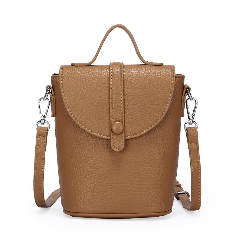Litchi-pattern Mobile Phone Bag, Casual and Fashionable, Lightweight Handbag, Single-shoulder Crossbody Bag