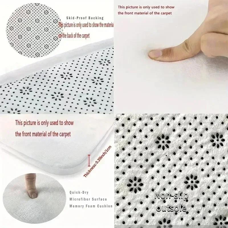 Drž se dál Oblastní koberečky Podlahová rohožka Černobílý koberec Dveřní rohožka Koberec pro dekoraci postele a pohovky Chraňte svůj osobní prostor